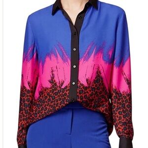 Anne Klein button shirt unique design like new